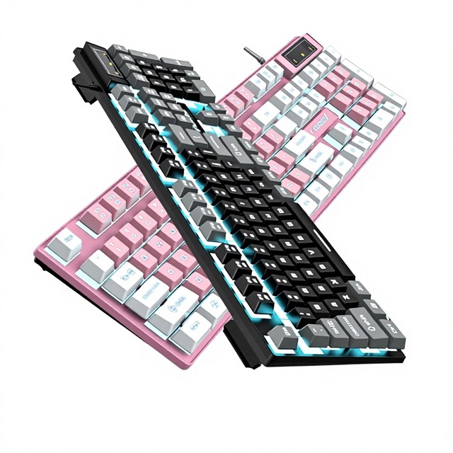 OEM Custom USB Membrane Wired Illuminated Gaming Keyboard Q8 for Desktop