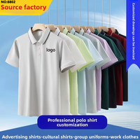 Kaos Polo Slim Fit Unisex Bahan Fleece Gaya Musim Panas 10A Antibakteri Kerah Bulat Logo Kustom Seragam Grup Budaya Promosi