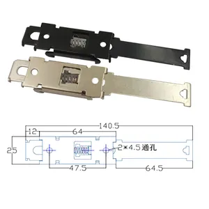 Universal 35mm Steel DIN Rail Mounting Clip Clamp Metal DIN Rail Clips For SSRs