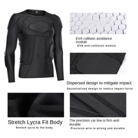 Protection corporelle légère en EVA anti-collision, 8 protections alvéolées, chemises de protection contre les chocs, extensibles, pour épaules, taille et coudes, vente en gros