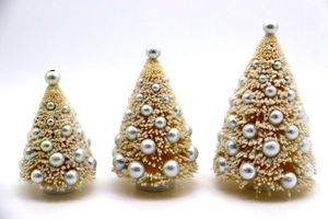 Cây Giáng Sinh Trang Trí Giáng Sinh, Cây Nhỏ Salu Dạng Sợi Chỉ Đỏ Dùng Cho Tiệc Giáng Sinh - Product Image 4