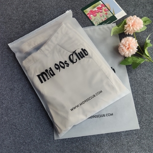 Borsa con cerniera in plastica smerigliata con chiusura lampo stampata personalizzata di vendita calda, borsa per imballaggio opaca per abbigliamento, borsa con cerniera per costumi da bagno ecologica - Product Image 4