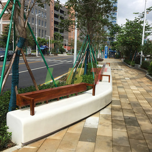 Banc d'extérieur en fibre de verre pour arbre, personnalisé, durable, pour parcs et espaces verts - Product Image 3