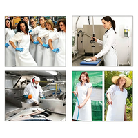 Tablier de travail personnalisé blanc en PVC/Polyester épais 0,4 mm, réutilisable, pour femmes et hommes, 100*125 cm, avec poche