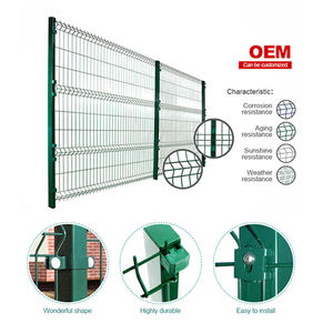 Pannello di recinzione in rete metallica rivestita in PVC verde, recinzione da giardino in acciaio zincato per <span class=keywords><strong>privacy</strong></span> e sicurezza - Product Image 5