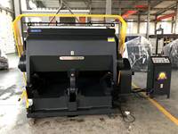 Máquina de troquelado y hendido plana computarizada ML 1200 CE con motor PLC Delta para cartón corrugado/cartón