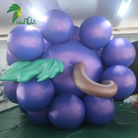 Décoration extérieure, ballon gonflable en forme de raisin frais, poupée gonflable en forme de fruit pour la publicité