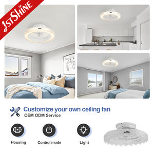 1stshine ventilador <span class=keywords><strong>de</strong></span> techo led regulable iluminación LED ABS aspas ocultas fácil <span class=keywords><strong>de</strong></span> quitar pantalla ventilador <span class=keywords><strong>de</strong></span> techo - Product Image 4
