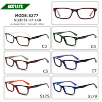 5277 Nouvelles montures de lunettes de luxe tendance en acétate de forme carrée Lunettes optiques Lunettes de lecture