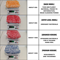 Gant de lavage de voiture en chenille écologique 120g de qualité supérieure, résistant à la saleté, avec doublure en éponge haute résilience et éponge haute densité durable