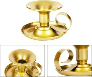 Portavelas de Latón Duradero para Incienso Moxa, Elegante Candelabro Alto con Acabado Dorado - Product Image 3