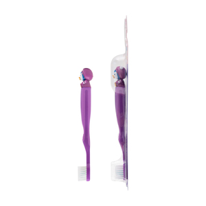 Cepillo de dientes Petty para niños, cerdas suaves, personaje de Pororo morado, 3 años o más, cuidado dental sin BPA - Product Image 2