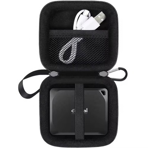 Pour <span class=keywords><strong>Crucial</strong></span> X9/X9 Pro <span class=keywords><strong>SSD</strong></span> Case-Sac de rangement de protection rigide en EVA pour <span class=keywords><strong>SSD</strong></span> portables de <span class=keywords><strong>1</strong></span> <span class=keywords><strong>To</strong></span> et lecteurs USB 3.2 (organisateur de voyage) - Product Image 1