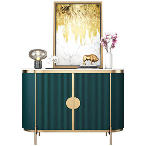Meuble <span class=keywords><strong>buffet</strong></span> de salle à manger, armoire de cuisine en bois, meuble bar en marbre, style nordique, luxe moderne, buffets - Product Image 5