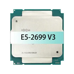 인텔 제온 E5-2699 용 중고 프로세서 V3 E5 2699V3 2699 2.3GHz 18 코어 36 스레드 45MB 145W CPU LGA 2011-3 서버 용