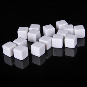12mm 14mm 16mm 18mm 20mm 22mm 24mm Blank Dice Acrylic Straight Corner White Black Pin DIY or Custom Logo Dice - Product Image 2