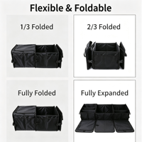 Organisateur de coffre de voiture pliable en tissu Oxford personnalisé, boîte de rangement isotherme pour véhicule