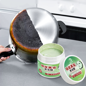 Pâte Nettoyante Puissante pour Cuisine 400G, Détartrant Noir Efficace pour Fond de Poêle, <span class=keywords><strong>Nettoyant</strong></span> pour Casserole et Four en Acier Inoxydable - Product Image 1