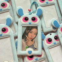 Tempat Kartu Kredit PVC Kpop Custom dengan MOQ Rendah, Desain Fashion dengan Kancing, 3 Ukuran, Bisa Jadi Gantungan Kunci