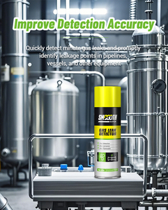 पर्यावरण के अनुकूल गंधहीन बायोडिग्रेडेबल स्प्रे गैर-ज्वलनशील गैस रिसाव डिटेक्टर समृद्ध फोम सूत्र डिस्पोजेबल स्प्रे - Product Image 3