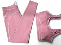 Pakaian Wanita Terbaru Merk Mewah Produk Tren Set Olahraga Yoga Lari 2 Potong Legging Wanita Set Fitness AIL