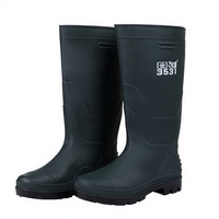 Bottes de pluie montantes imperméables et antidérapantes pour hommes 3531 avec semelle extérieure en tendon de bœuf et tige en cuir synthétique – Idéales pour la pêche estivale et le lavage de voitures