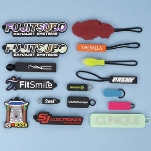 Custom Slider <span class=keywords><strong>Rubber</strong></span> String Zipper Pulls Ersatz für Kleidungs tasche Silikon Zip <span class=keywords><strong>Puller</strong></span> mit Logo Zipper Slider String - Product Image 3
