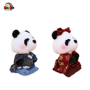 دمية من Zaves plushhe مخصصة ببوصات جالسة باندا لعبة ناعمة من الشركة المصنعة لسلسلة مفاتيح دلاية لطيفة وصغيرة إكسسوارات كيمونو - Product Image 3