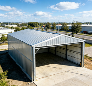 Almacén de Estructura de Acero Prefabricado con Certificación ISO 9001, Instalación de Almacenamiento Industrial para Hospitales, Garajes, Gimnasios al Aire Libre y Fábricas - Product Image 1