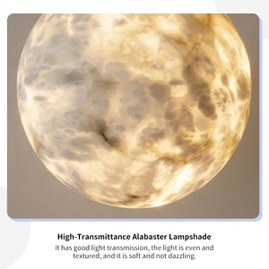 Modern Pendant Light Brass Alabaster Nordic Minimalist Living Room <b>Lamp</b> Luxury Villa <b>Kitchen</b> Decor Artistic Designer Hanging - Product Image 4