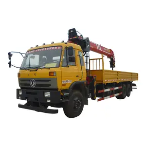 Dongfeng 3 axles 16ton 18ton 20ton hydraulic lifting crane boom with grapple truck mount crane