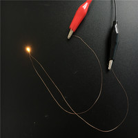 100 piezas de 0603 3v 20cm luz Led SMD modelo de cobre tren HO N OO escala Pre-soldado Micro Litz cable LED para diy diorama modelo