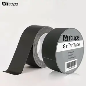 Easy To Tear Non- Reflective Book Binding Black Gaffer Tape Gaffer Matte Tape Low Gloss Finish Cloth Tape