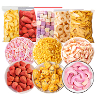 Fruits Secs Lyophilisés Bio, Frais et Sains, Fourniture en Gros, Goût Sucré, Pêche Jaune, Fraise, Mangue, Fruits et Eau