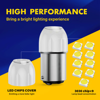 RCJ nouveau S25 LED 1156/1157 ampoules 3030 9SMD puce Auto clignotant et feux de circulation diurne pour voitures LED DRL clignotants