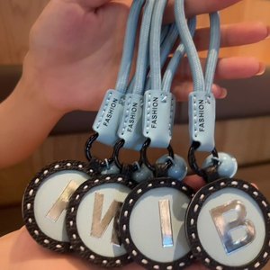 Wholesale Custom 26 Letters Leather Keychain Personalized <b>Alphabet</b> Car Keychain Bag Charm Pendant Creative Promotional Gift - Product Image 5
