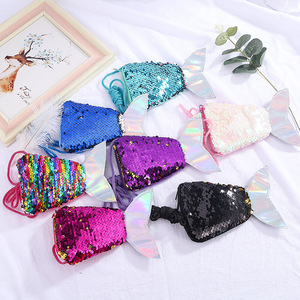 Glittering Mermaid Coda Della Borsa Della Moneta Della Coda Della Sirena di Paillettes Crossbody Raccoglitore Della Moneta Borse per I Bambini Poco Ragazze Del Partito <span class=keywords><strong>Regali</strong></span> Di Compleanno - Product Image 1