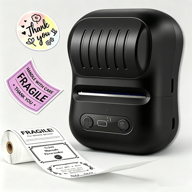 PT252 Thermal Label Printer High Quality Portable Packaging Bags Labels Attached USB/BT Interface Stock 203DPI 1-Year Warranty