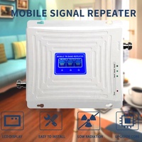 Répéteur de signal GSM 3G 4G LTE 3 bandes 800/900/1800/2100 MHz 50W Couverture de plus de 1000 m² Amplificateur intérieur/extérieur