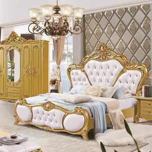 Европейская Современная легкая роскошная кровать размера «King-Size» Свадебная Европейская двуспальная кровать Главная спальня принцесса кровать