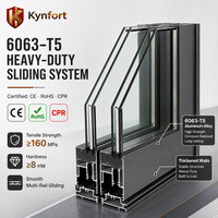 Système de profilés de fenêtre en aluminium à rupture de pont thermique personnalisé 6063-T5 6061-T6 pour fenêtre à battant avec double vitrage