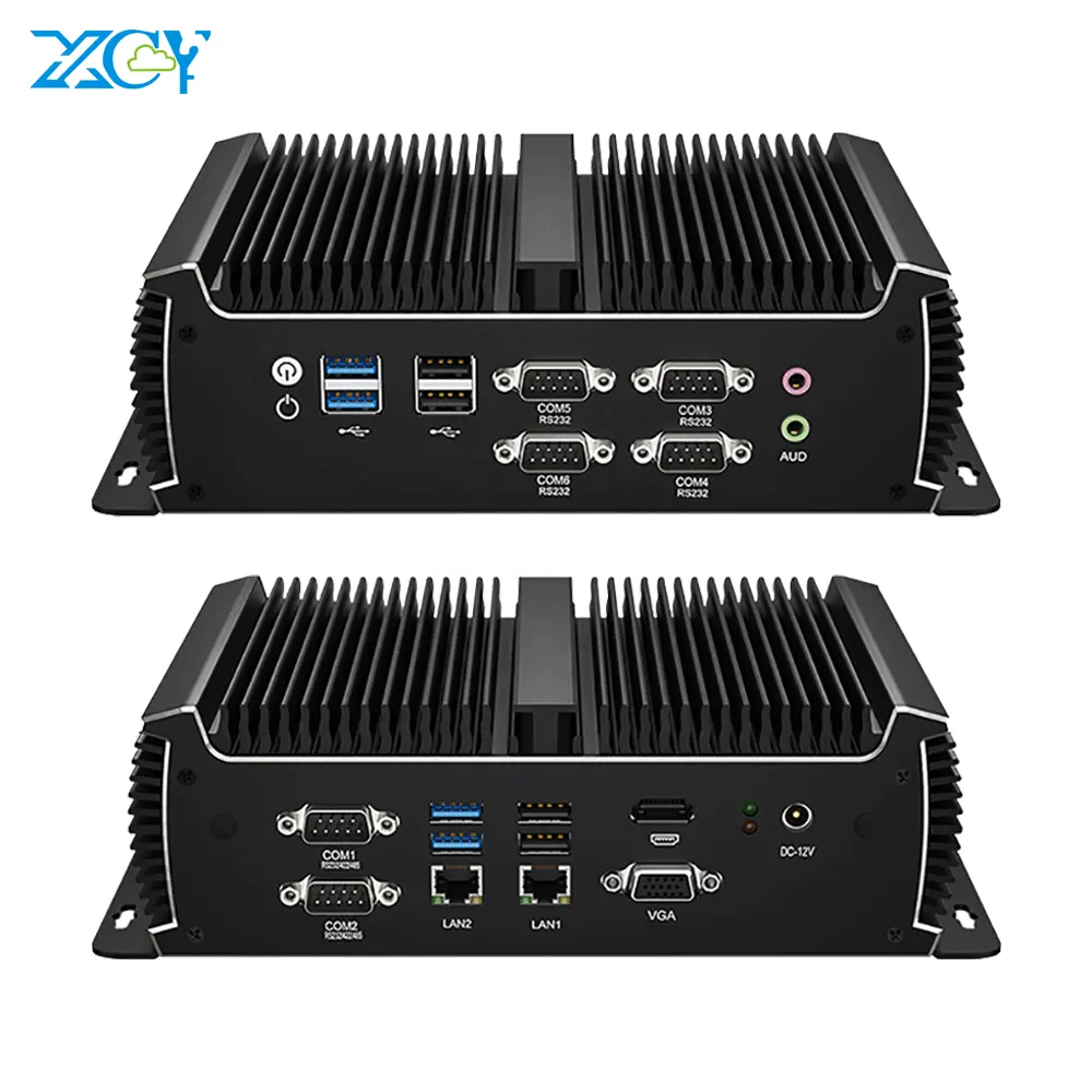 Embedded Fanless Industrial Computer RS232 RS485 Intel Core i5 4200U 6300U 7200U 1135G7 i7 1165G7 3G 4G Lte IOT Linux Mini PC