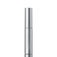 Vente en gros Tube de mascara cylindrique vide en plastique argenté de 8ml avec brosse noire rotative pour usage cosmétique