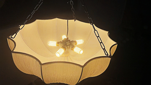 JYLIGHTING Parapluie de style vintage français Lustre en <span class=keywords><strong>tissu</strong></span> de style wabi-sabi <span class=keywords><strong>Suspension</strong></span> pour salon chambre restaurant - Product Image 3