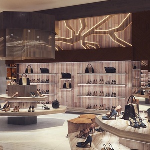 Retail Shoe Store Display Stand Custom Shoes Shop Interior Decoration Shoe Display Counter Design for Shop Fitting - Product Image 4