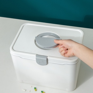Caja de Almacenamiento de Medicamentos de Plástico para el Hogar, Botiquín de Primeros Auxilios, Organización del Hogar, Gabinetes de Medicamentos Funcionales con Tapa - Product Image 6