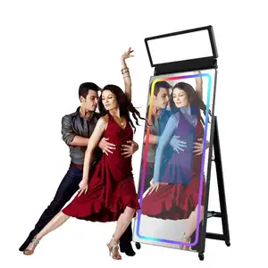 40 Inches LED Light Frame New Foldable Portable Mirror Selfie Smart Touch Mirror Photo Booth Affordable Magic Mirror Photo Booth