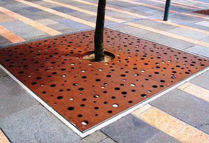 Grille décorative pour arbre de jardin, grille en acier métallique pour arbre, grille d'arbre durable pour extérieur - Product Image 3