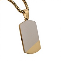 Collier pendentif pour homme en acier inoxydable au design simple et polyvalent