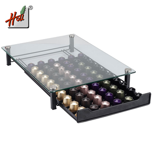 Hiện Đại Rõ Ràng Plexiglass Nespresso Capsule Drawer Cà Phê Pod Chủ Hiển Thị Đứng Cà Phê Pod Lưu Trữ Ngăn Kéo - Product Image 4
